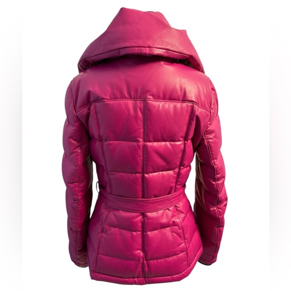 Danier Leather Fuchsia Down Filled Puffer Size Extra Small Good Used Condition - Picture 4 of 15